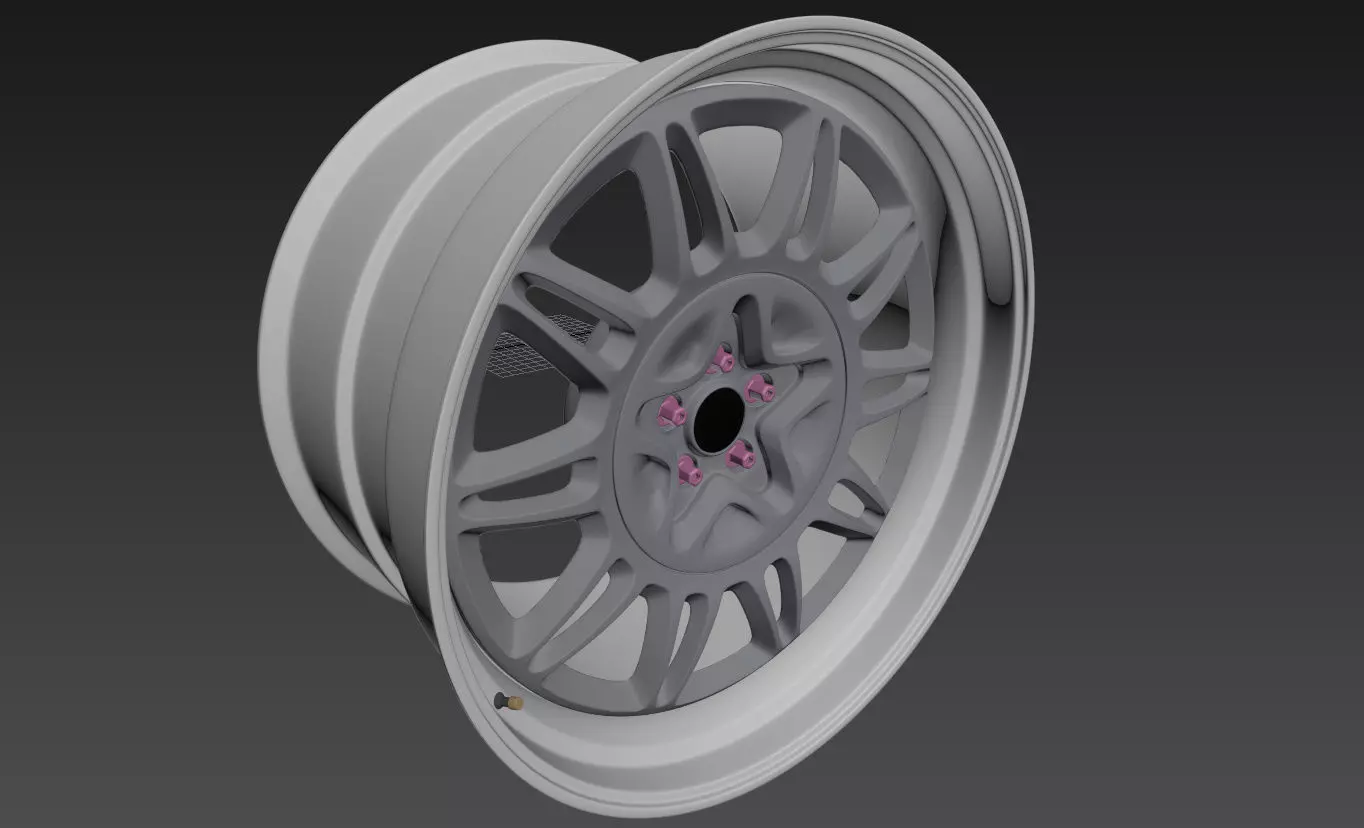 E-4SX Rims 22 Style Custom 3D model_24