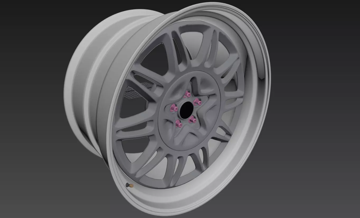 E-4SX Rims 22 Style Custom 3D model_18