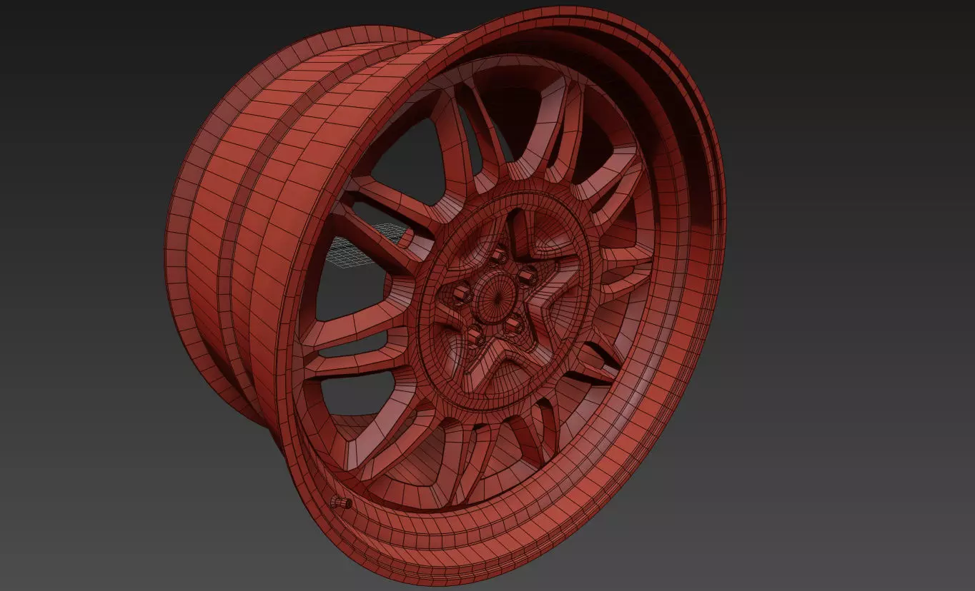 E-4SX Rims 22 Style Custom 3D model_14
