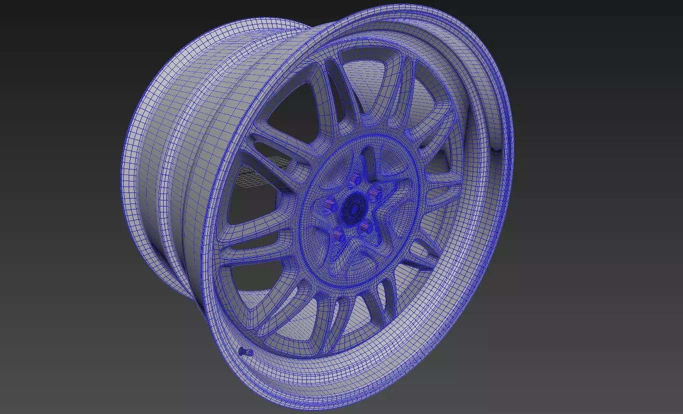 E-4SX Rims 22 Style Custom 3D model_19