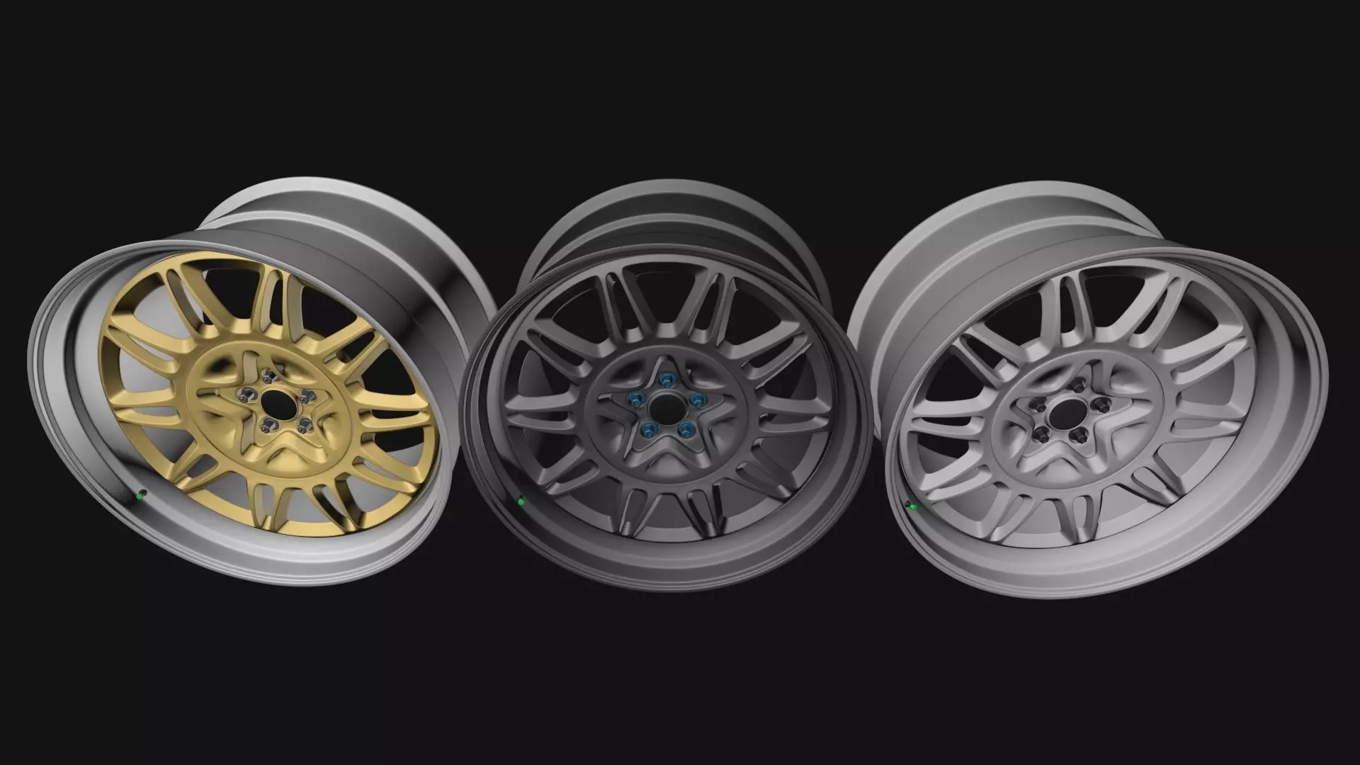 E-4SX Rims 22 Style Custom 3D model_10