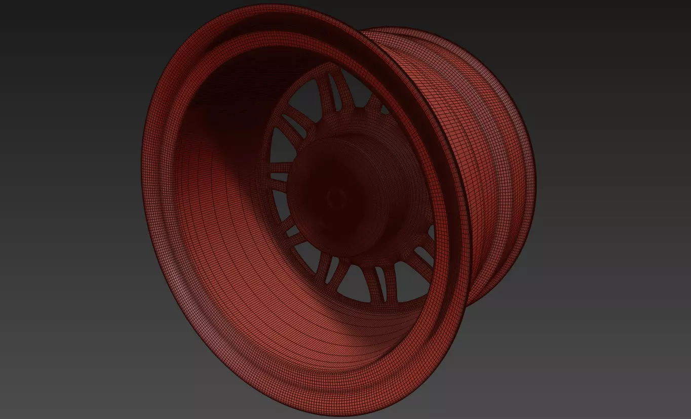 E-4SX Rims 22 Style Custom 3D model_29