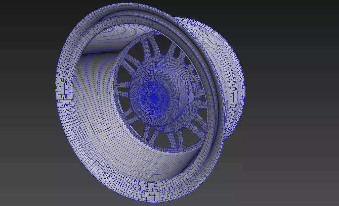 E-4SX Rims 22 Style Custom 3D model_22