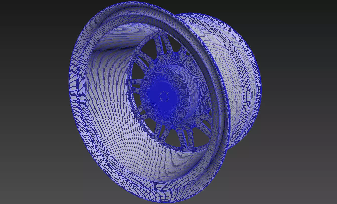 E-4SX Rims 22 Style Custom 3D model_28