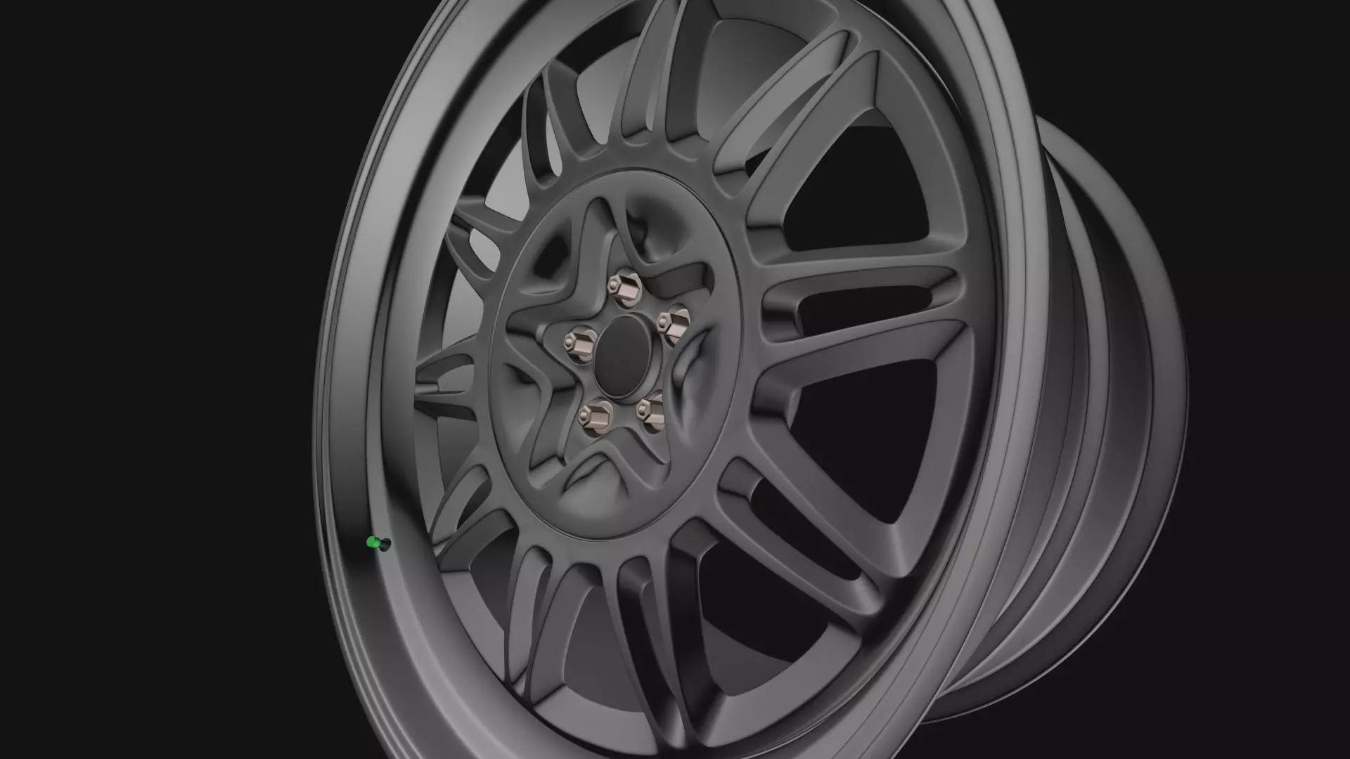 E-4SX Rims 22 Style Custom 3D model_8