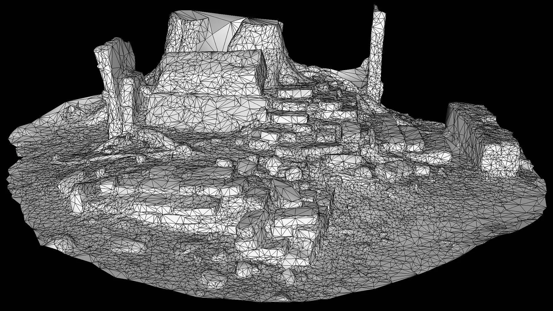 ancient ruins bricks debris pile PBR photogrammetry Low-poly 3D model_7