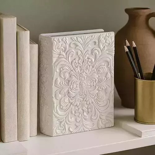 Raven Book Nook Bookend Storage Box Shelf Decor No Supports