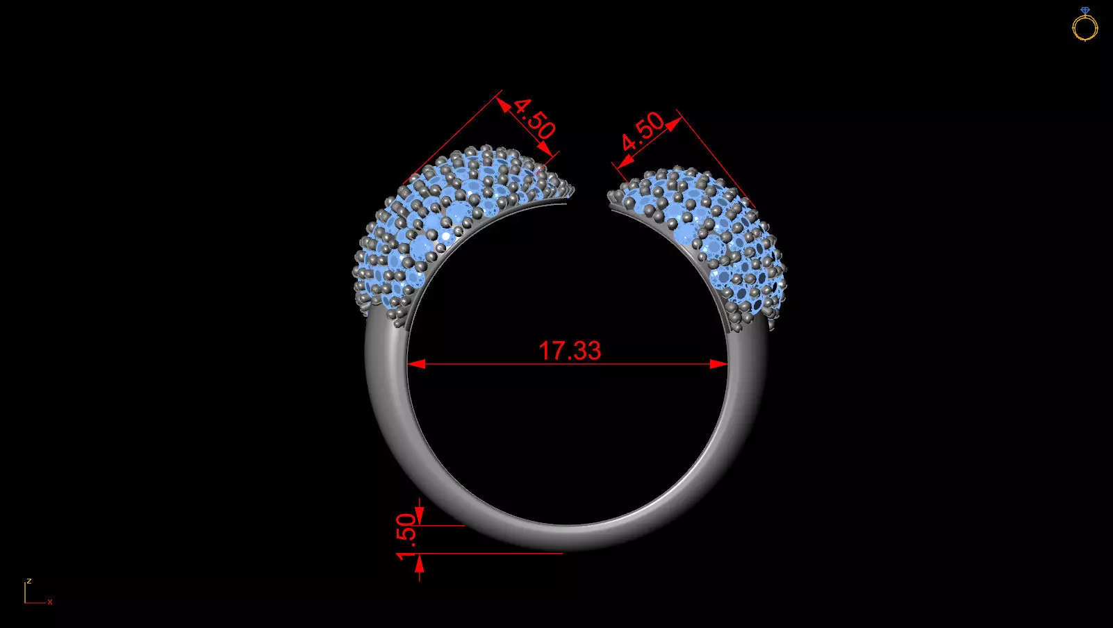 Two-Heart Ring 2 versions 3D print model_10
