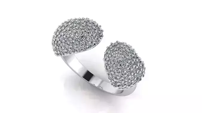 Two-Heart Ring 2 versions 3D print model
