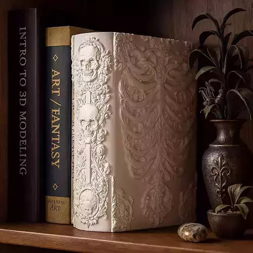 Skeleton Book Nook Storage Box No Supports