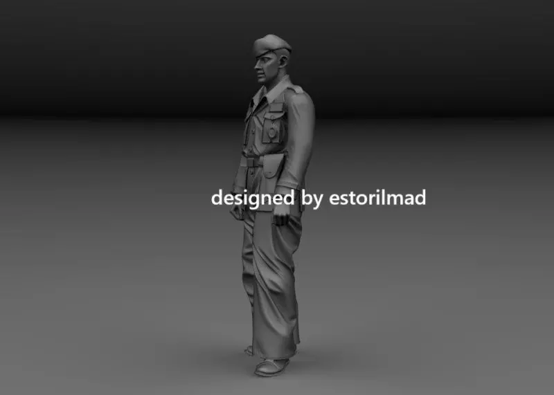 WW2 BRITISH OFFICER V3 3D print model_1