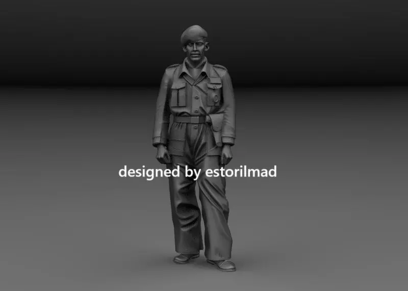 WW2 BRITISH OFFICER V3 3D print model_0