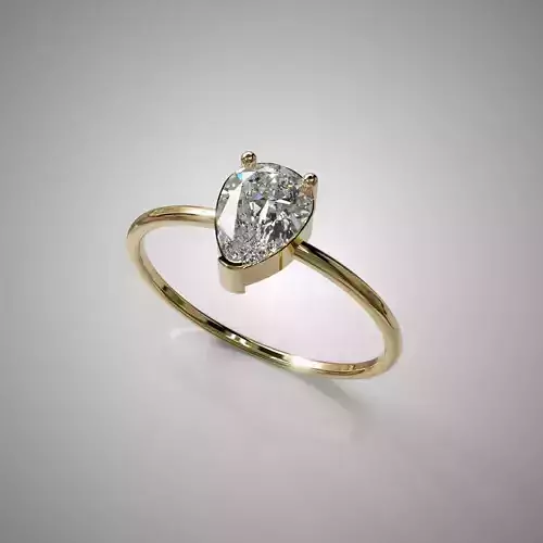 Gold Eternity Band with Triple Row Diamond Pave 3D Print Model