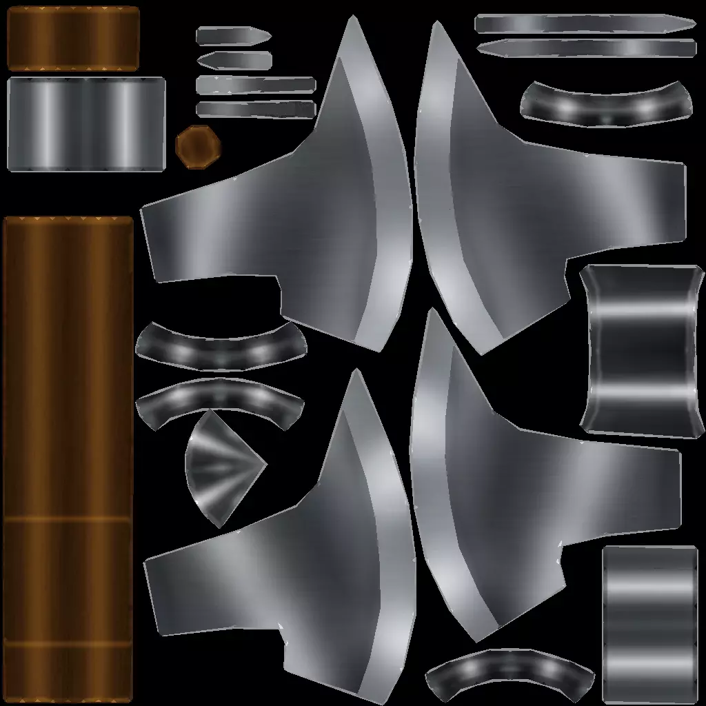 Melee Weapons Pack 3 Low-poly 3D model_14