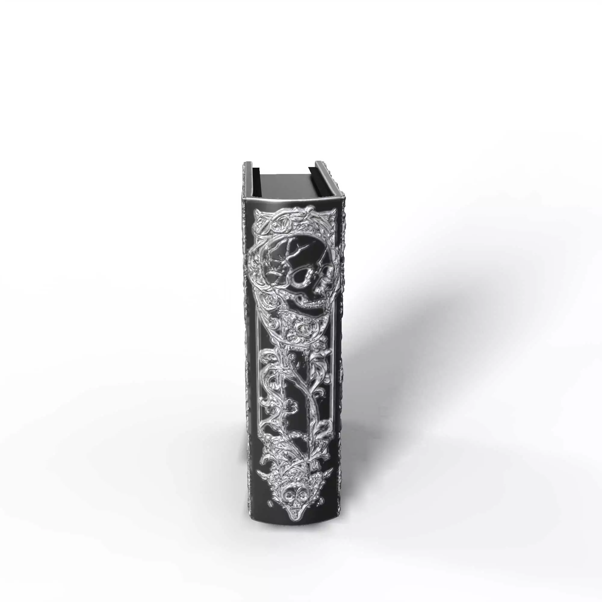 Skull Dark Fantasy Book Nook Storage Box No Supports 3D print model_9