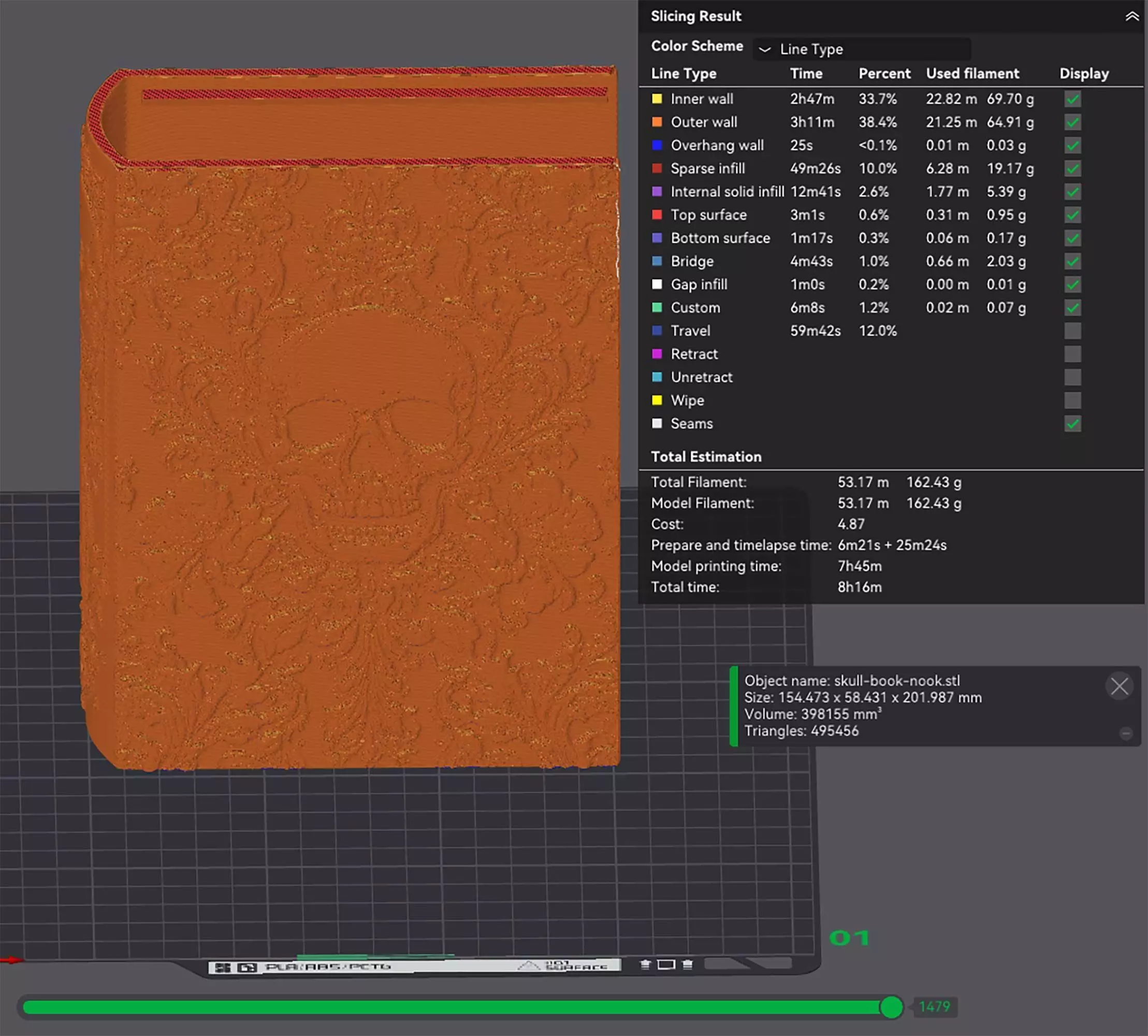 Skull Dark Fantasy Book Nook Storage Box No Supports 3D print model_2