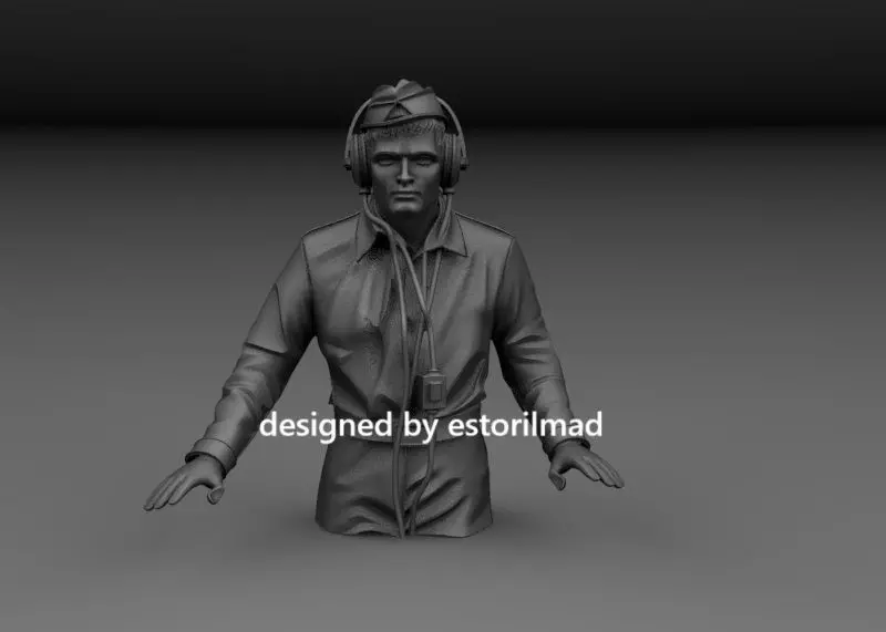 WW2 SOLDIER PANZER TANK DRIVER TIGER PANTHER V1 3D print model