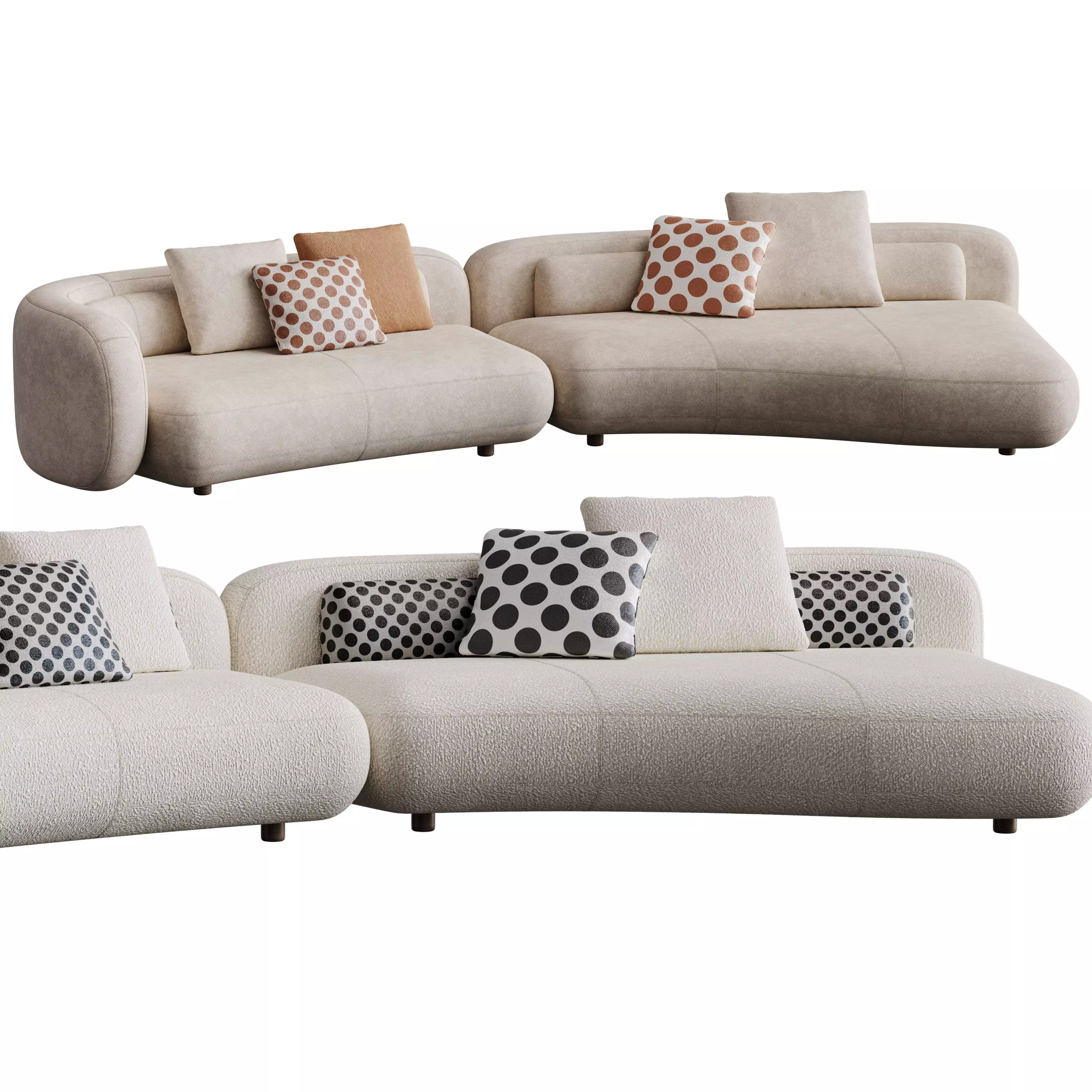 Bezier Sofa  3D model_2