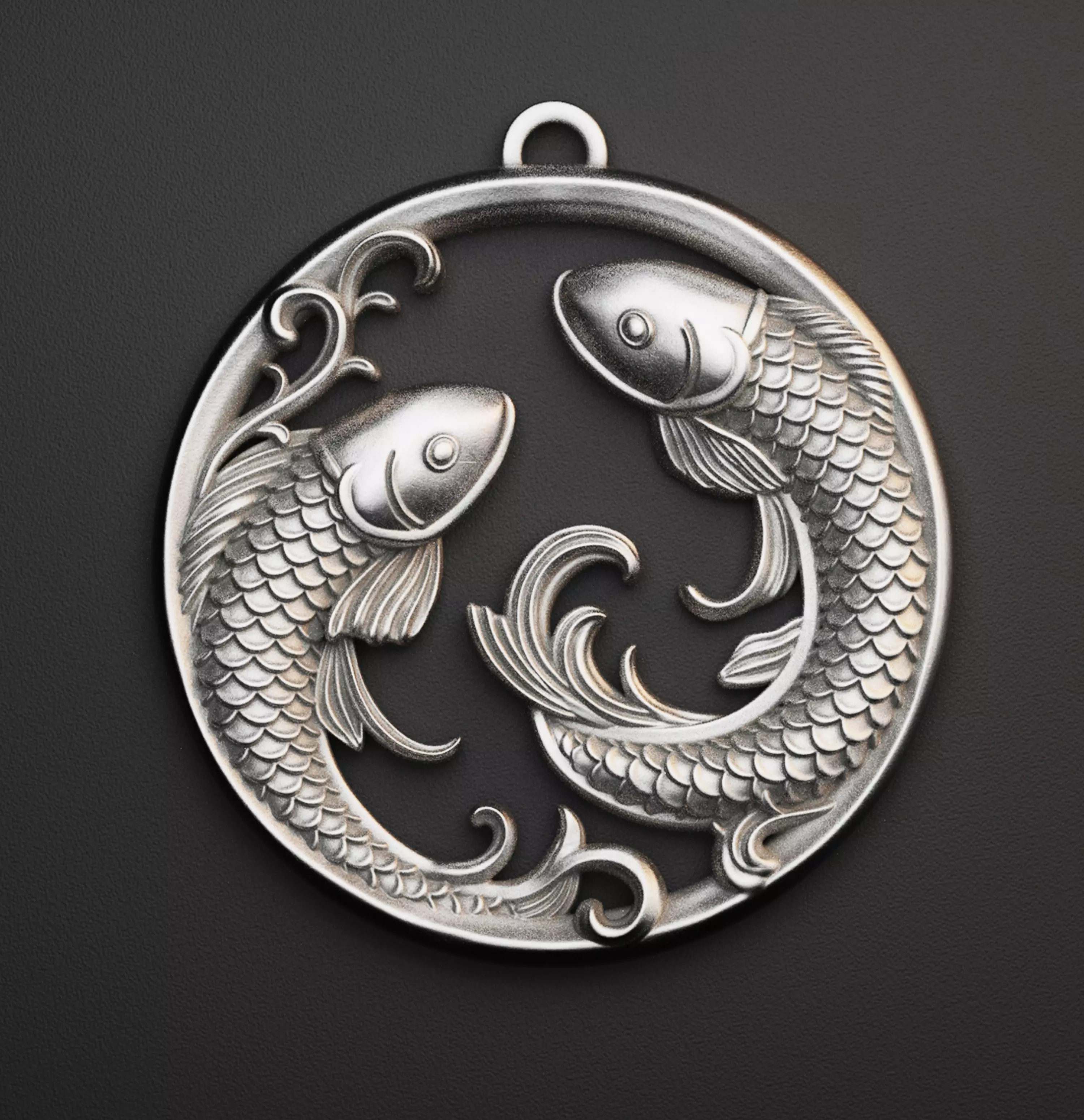 Koi Fish Pendant 3D print model