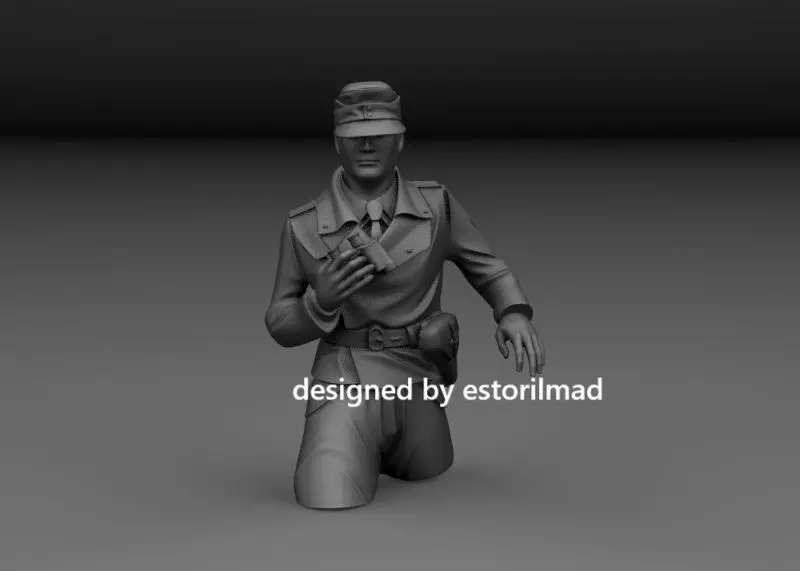 WW2 SOLDIER PANZER TANK DRIVER TIGER PANTHER V6 3D print model