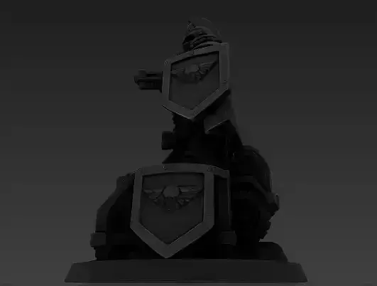 Marshal Wilhelm with Armoured Car - Valour Korps  3D model 5