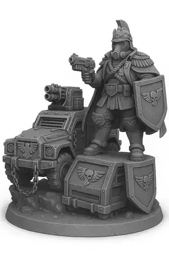 Marshal Wilhelm with Armoured Car - Valour Korps 