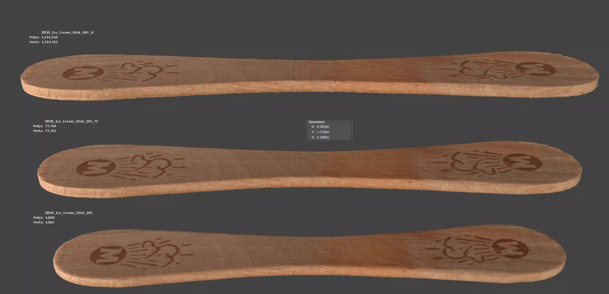 Ice Cream Stick 3D model_5