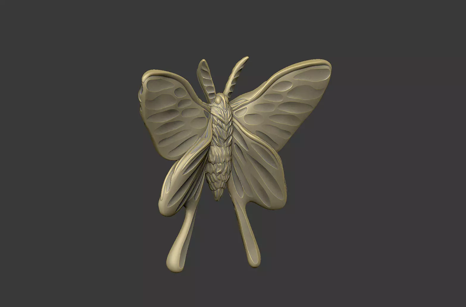 The skull monster moth design ring snake death 3D print model_7