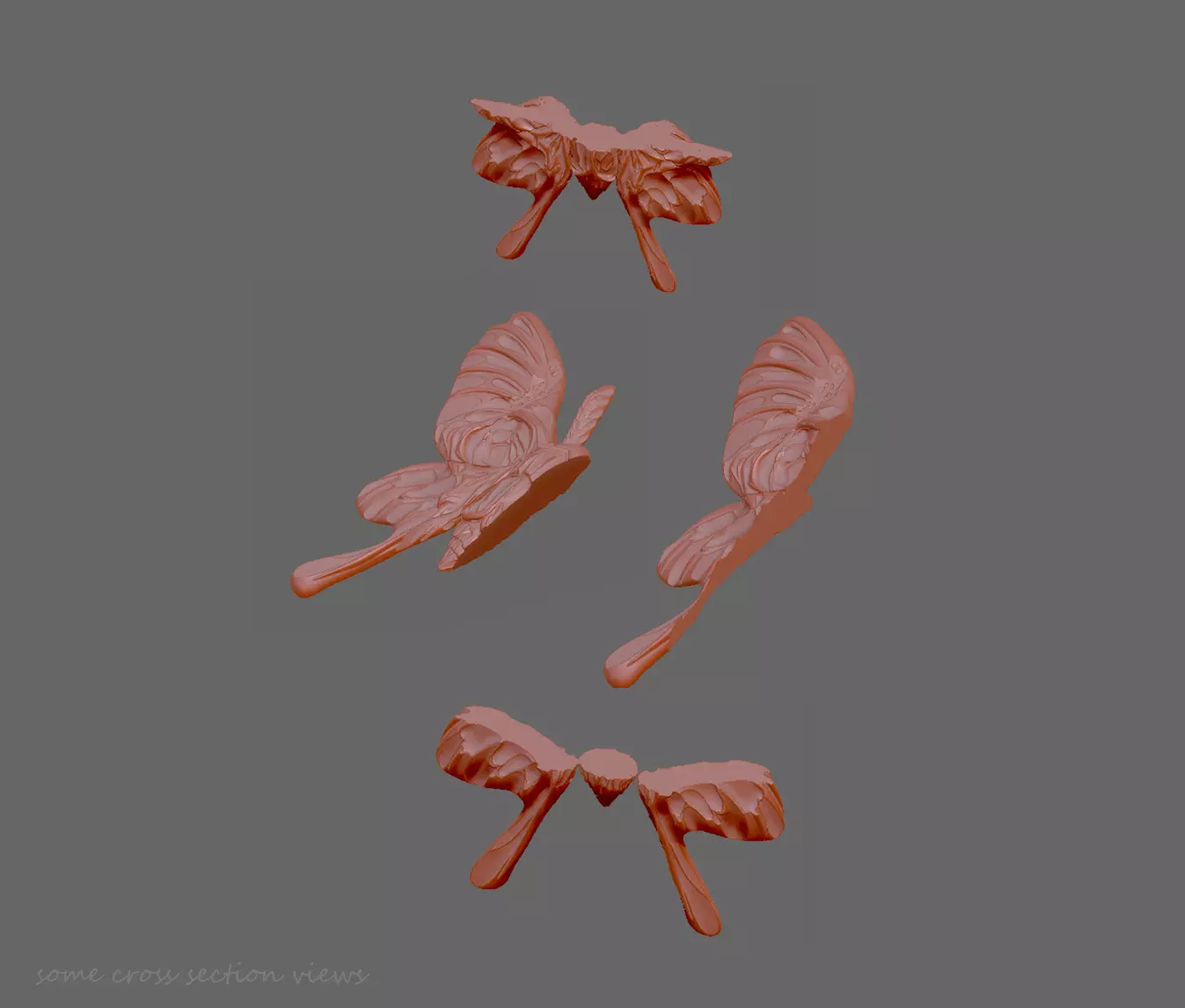 The skull monster moth design ring snake death 3D print model_8