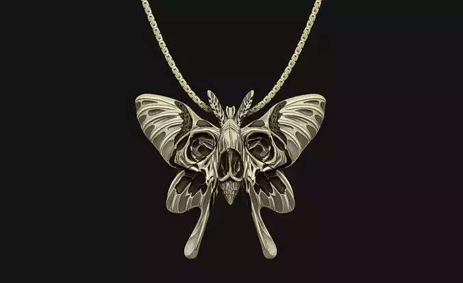 The skull monster moth design ring snake death