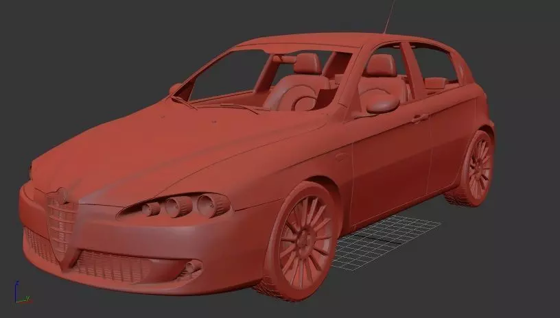 Alfa Romeo 147 5door 2009 3D print model_1