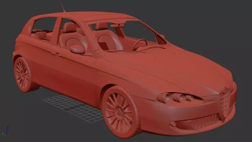 Alfa Romeo 147 5door 2009 3D print model_0