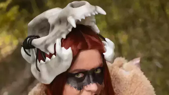 Wolf Skull Cosplay Headpiece 3D print model