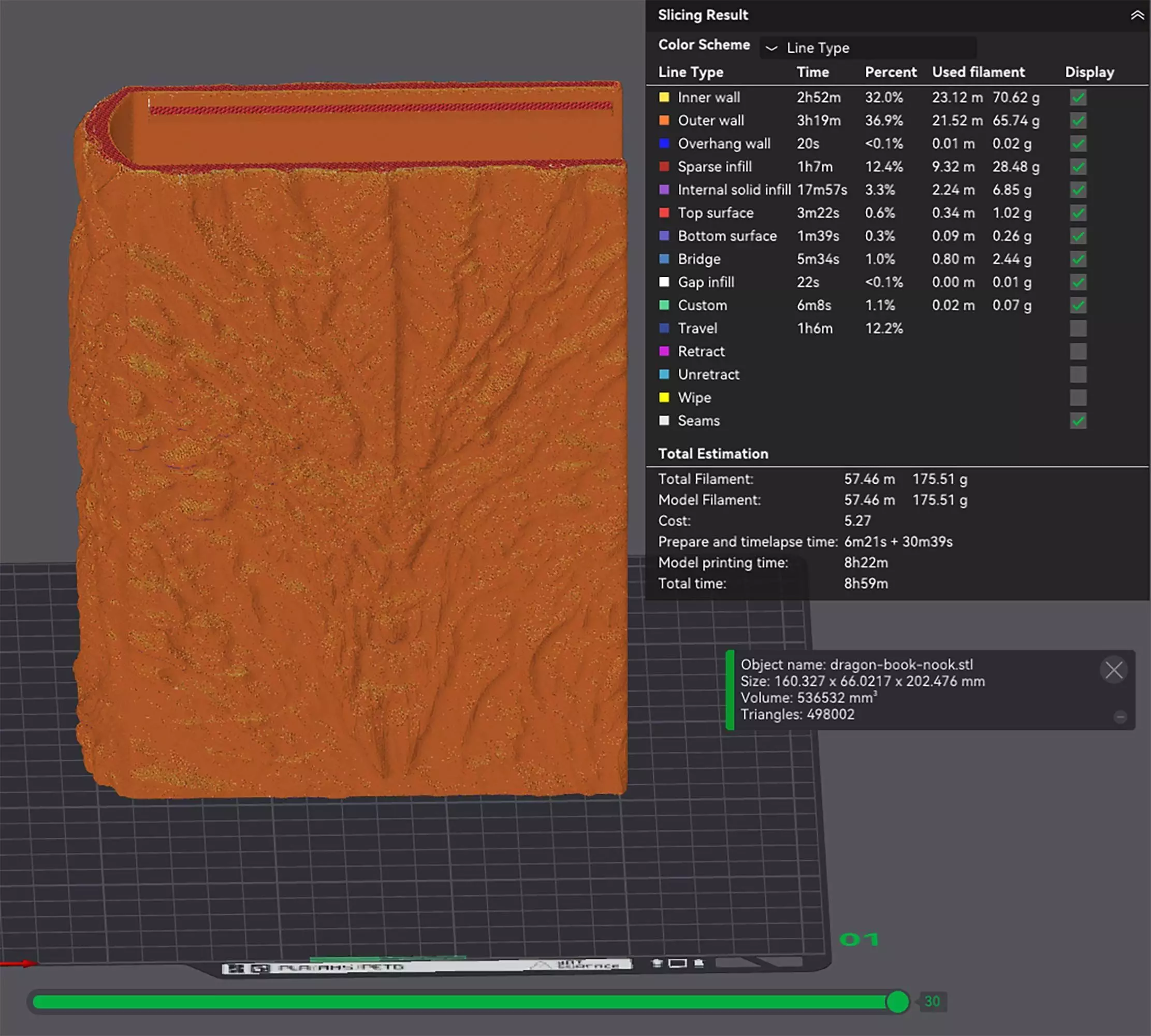 Dragon Book Nook Storage Box No Supports 3D print model_3