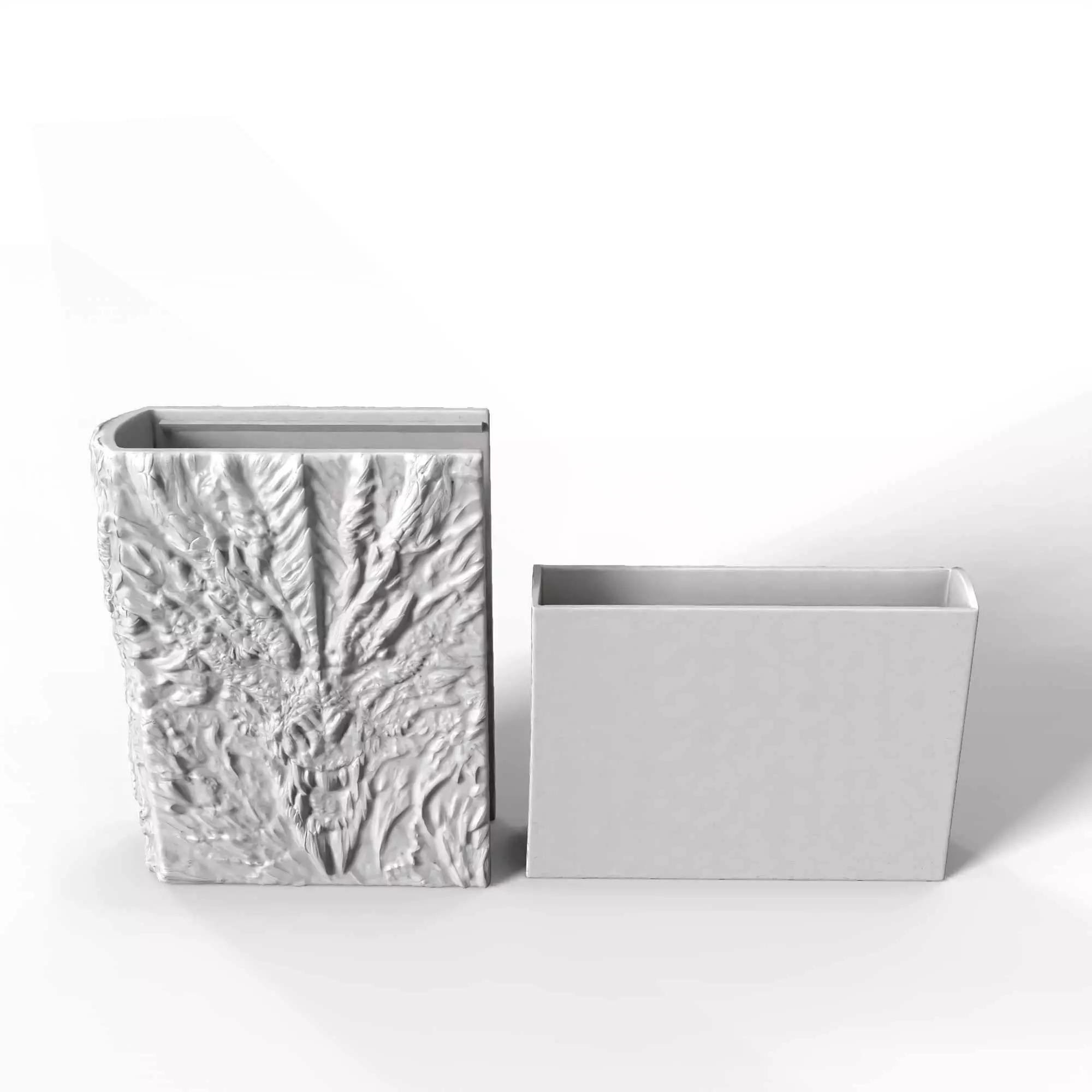 Dragon Book Nook Storage Box No Supports 3D print model_1