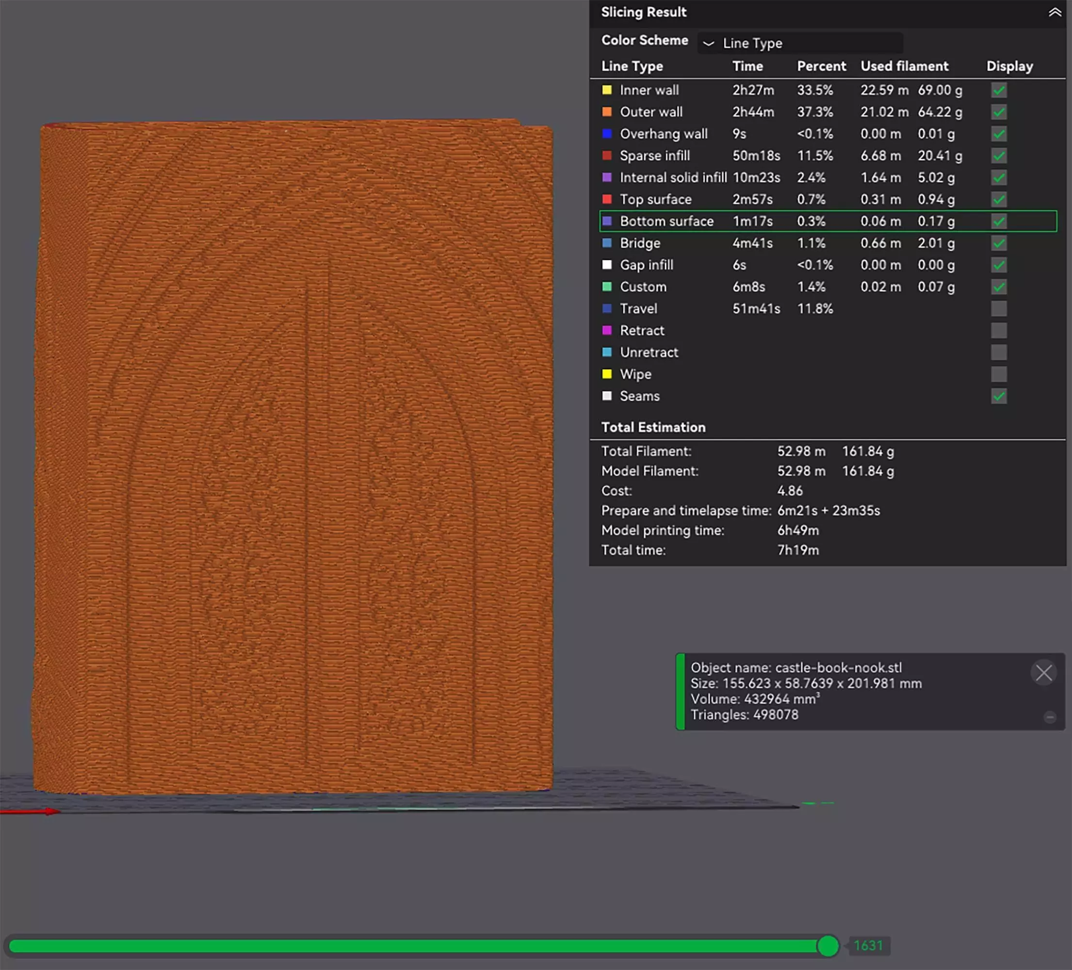 Castle Book Nook Storage Box No Supports 3D print model_3