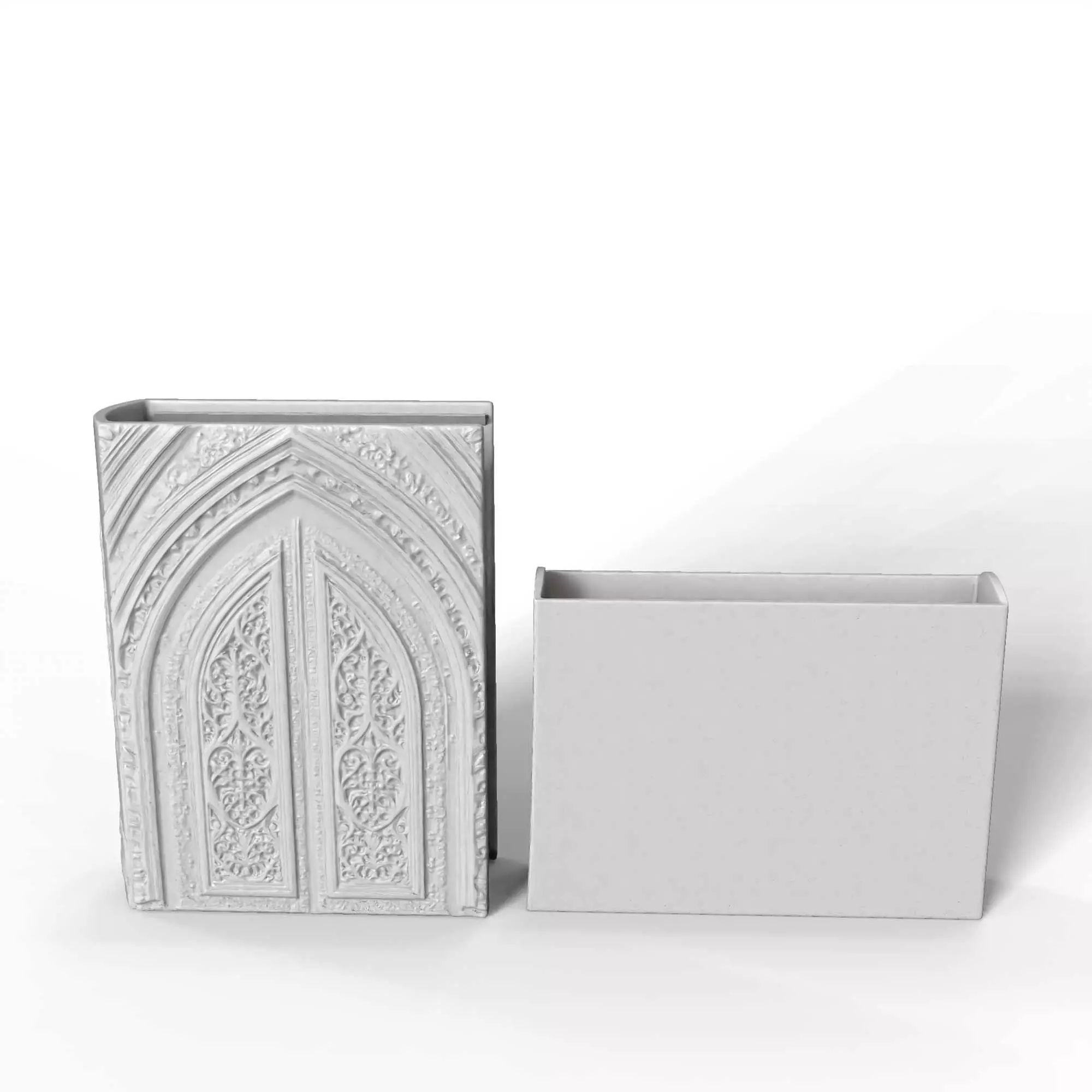 Castle Book Nook Storage Box No Supports 3D print model_1