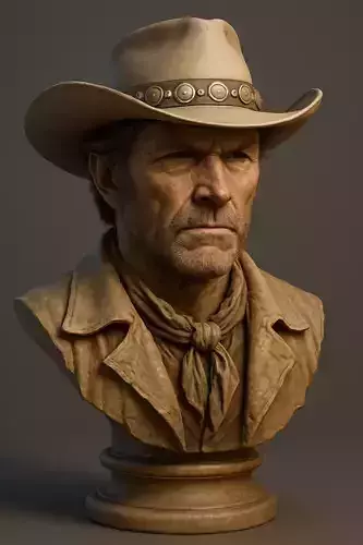 3D Bust  Old West Gunslinger Files