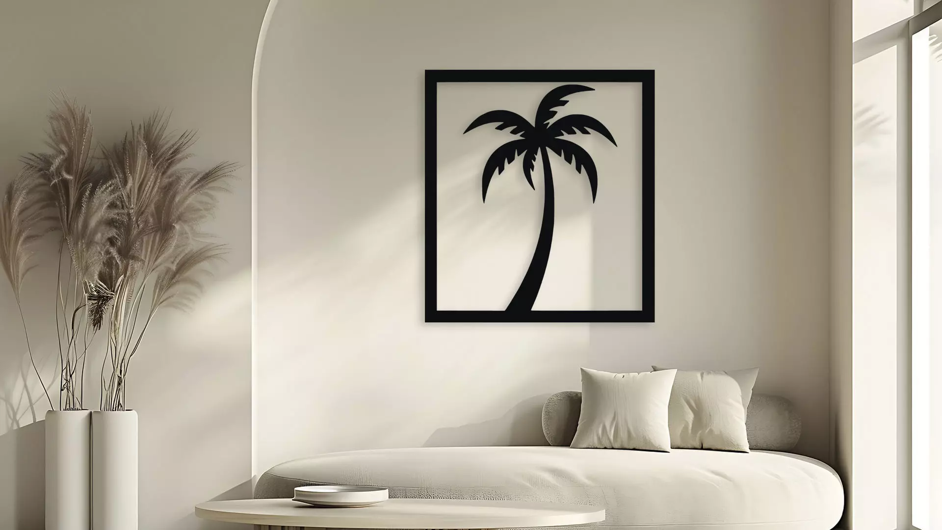 Bird on Branch Silhouette Wall Decor Art Nature Design 3D model_0