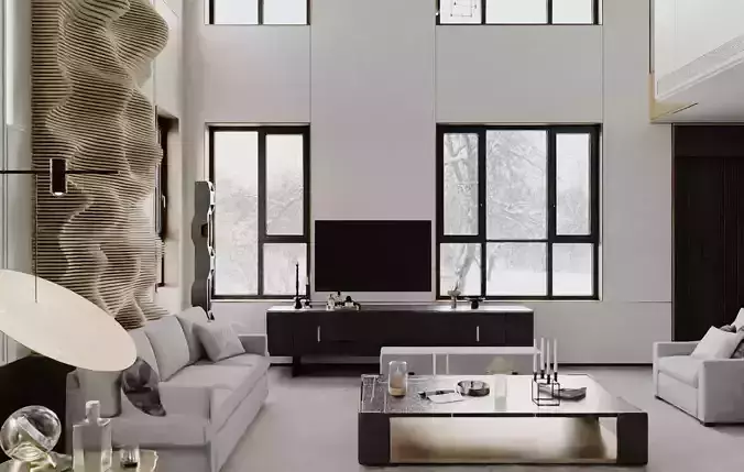 modern villa 3D model