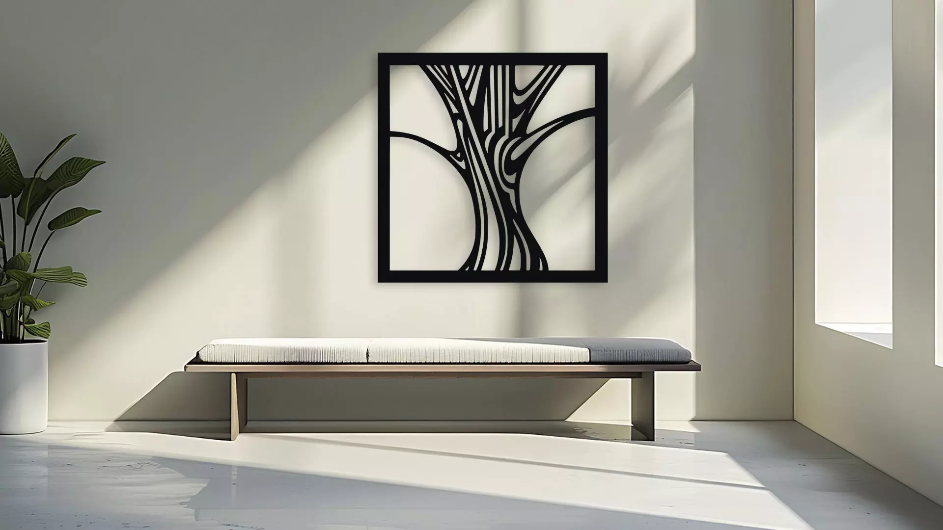 Abstract Tree Wall Decor Art 3D model_3