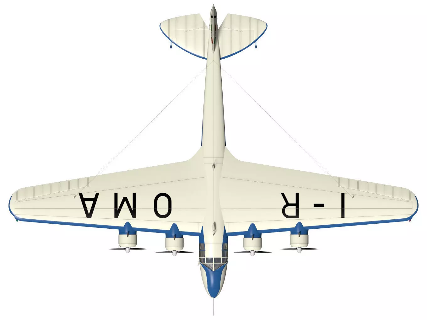 savoia marchetti S74 3D model_10