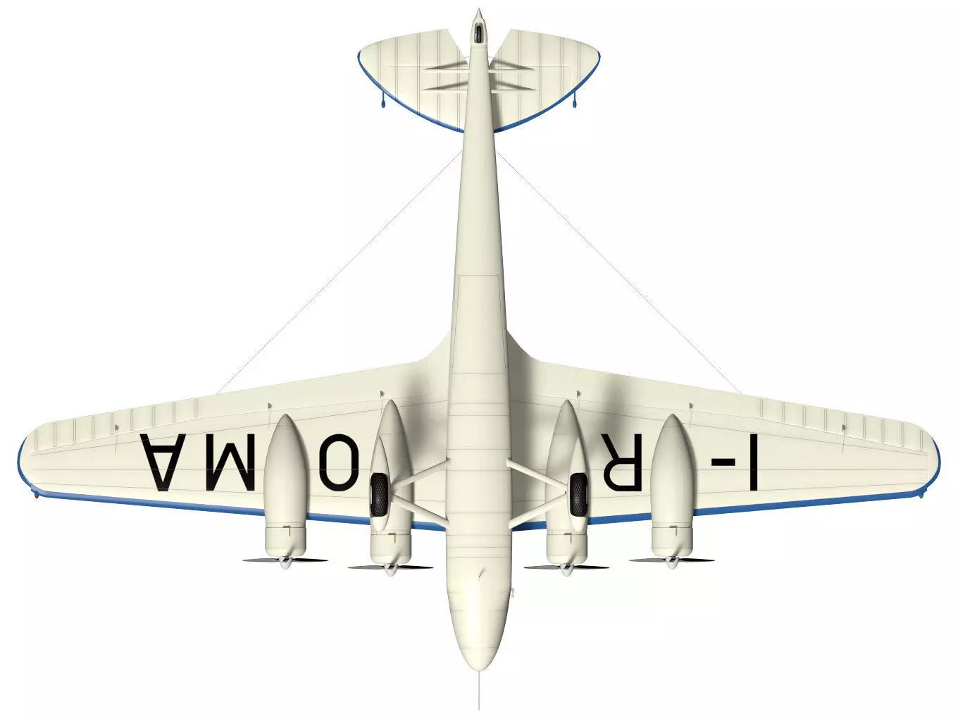 savoia marchetti S74 3D model_11