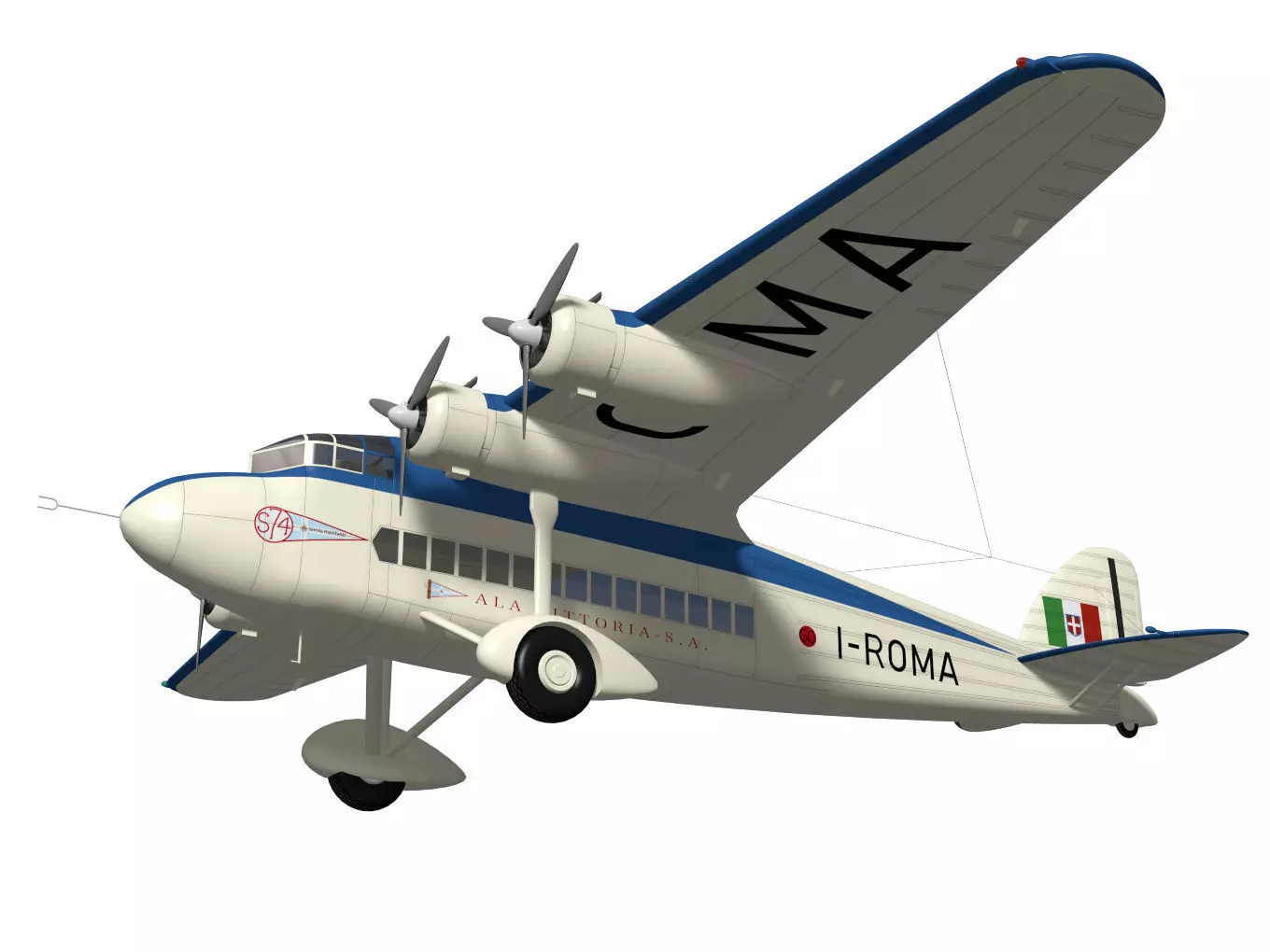 savoia marchetti S74 3D model_3