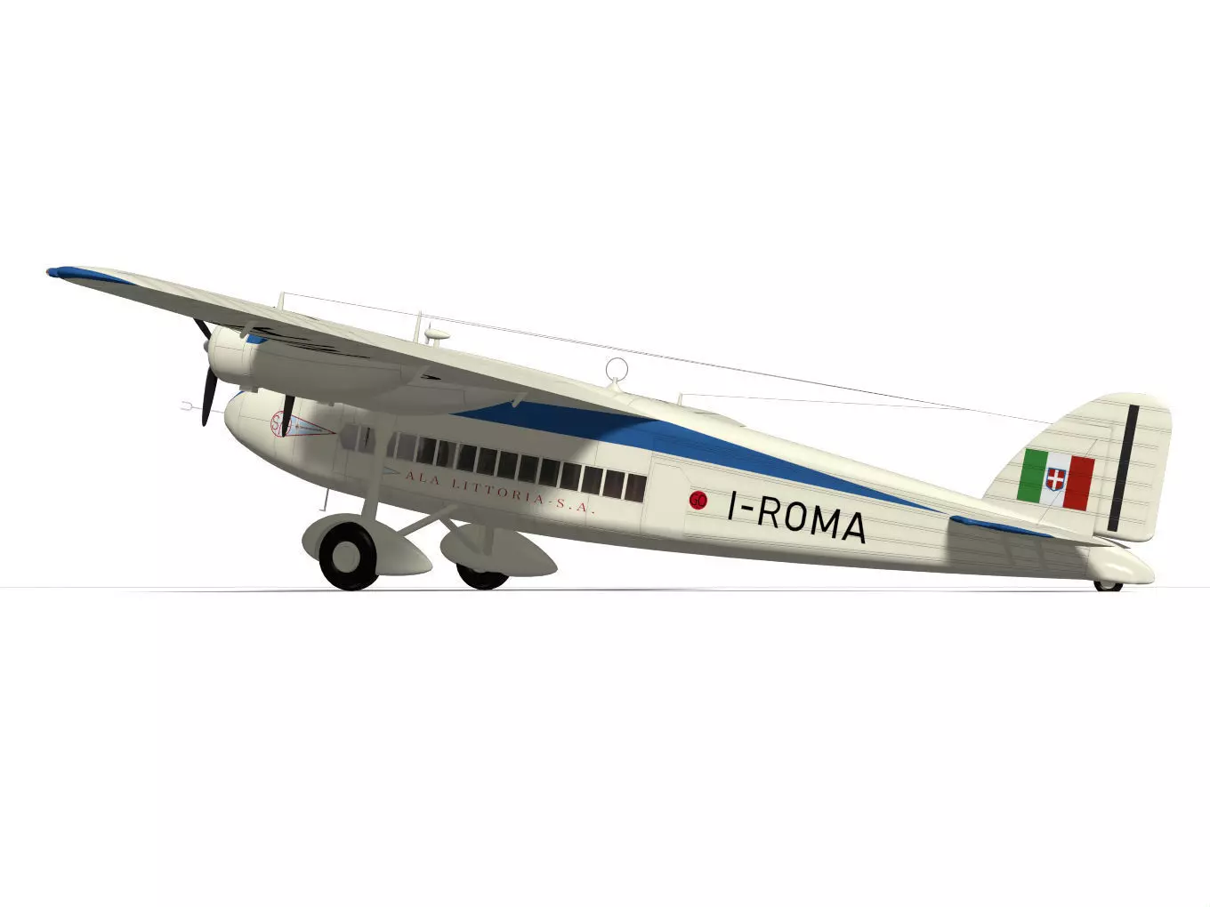 savoia marchetti S74 3D model_6