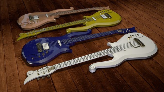Prince Cloud Guitar version2 3D model