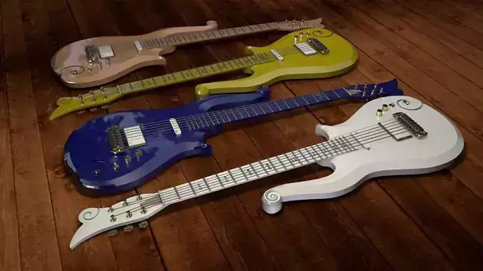 Prince Cloud Guitar version2 3D model