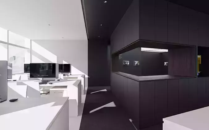 office 3D model for Corona render 3D model
