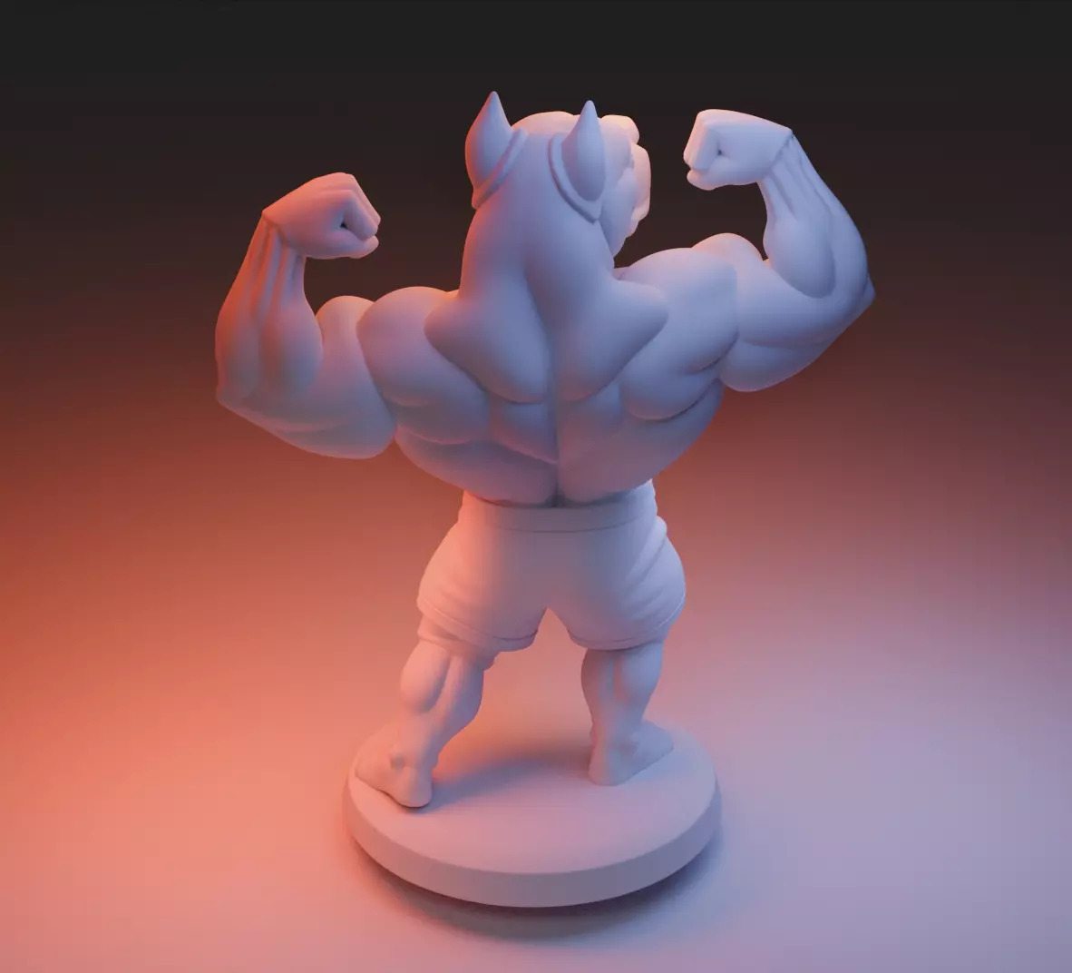 Bodybuilder Pitbull Raw Testosterone and Muscle 3D print model_1