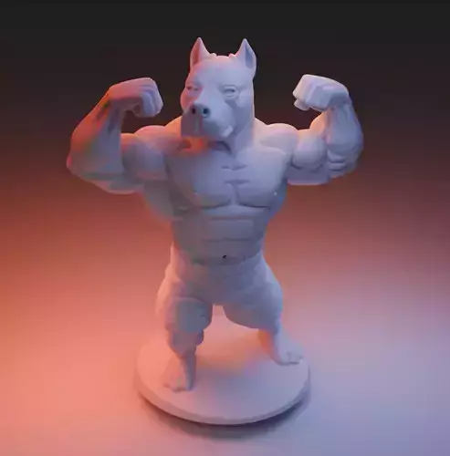 Bodybuilder Pitbull Raw Testosterone and Muscle